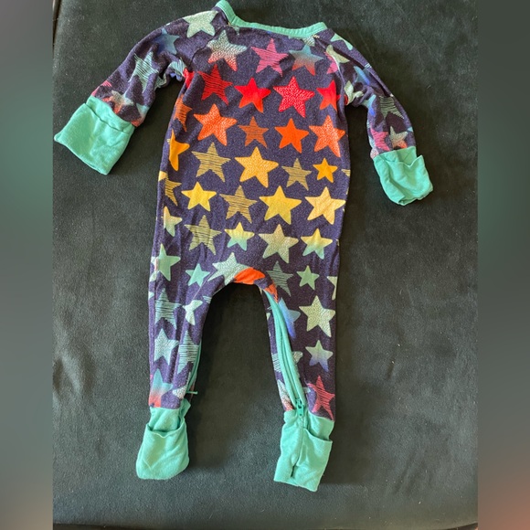 Little Sleepies Crescent Zippy- Shades of Stars- Newborn - Picture 4 of 4